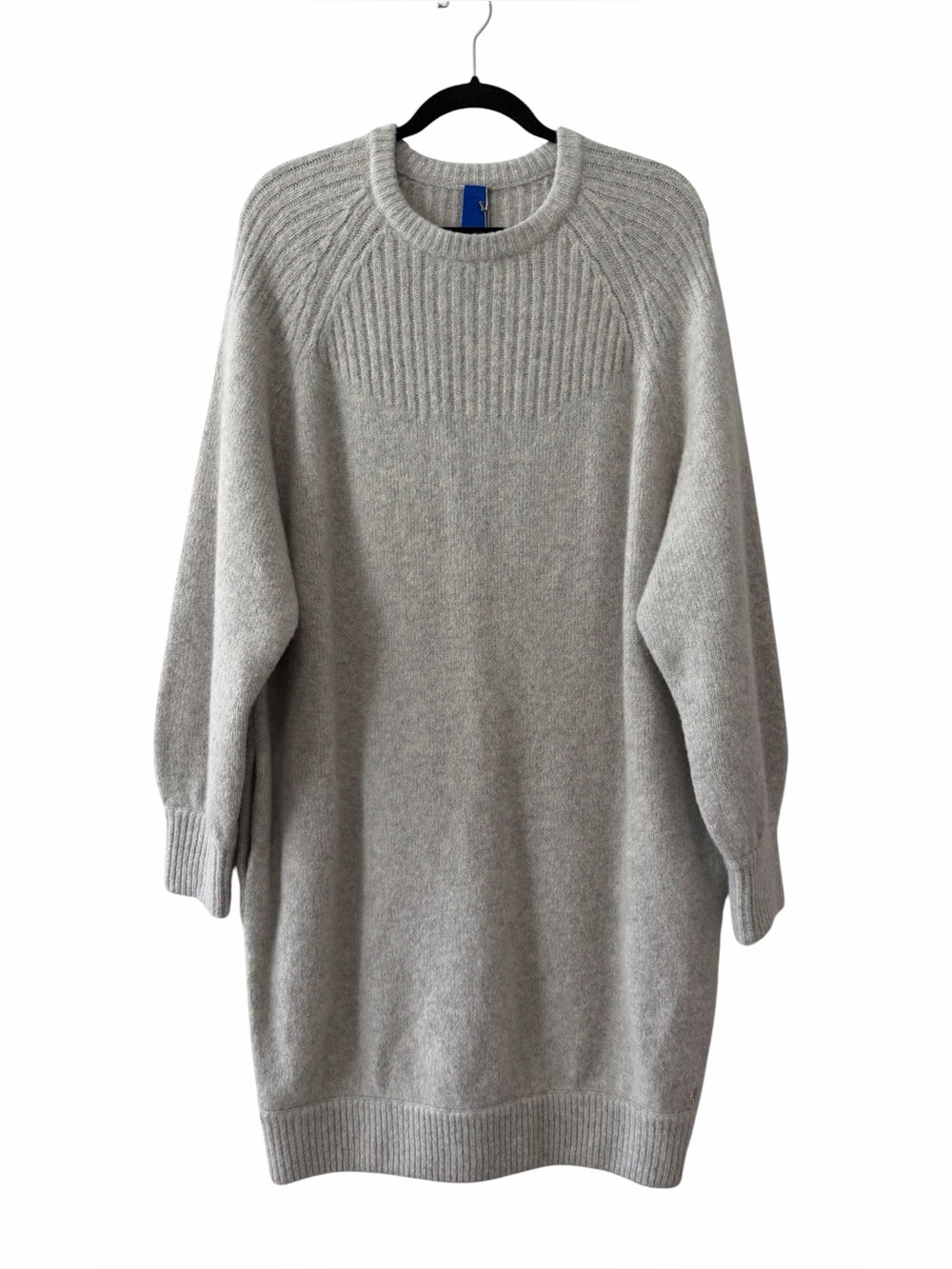 Kit and Ace Chunky Cashmere Sweater Dress Heathered Grey Knit Sz M/L NWT